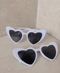 Heart Sunglasses - White